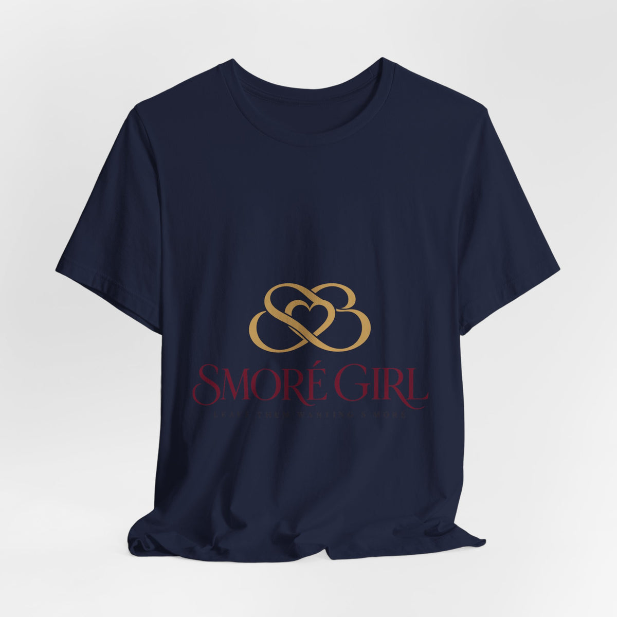 Smore Girl Graphic Tee — Elegant Gold Heart Logo T‑Shirt