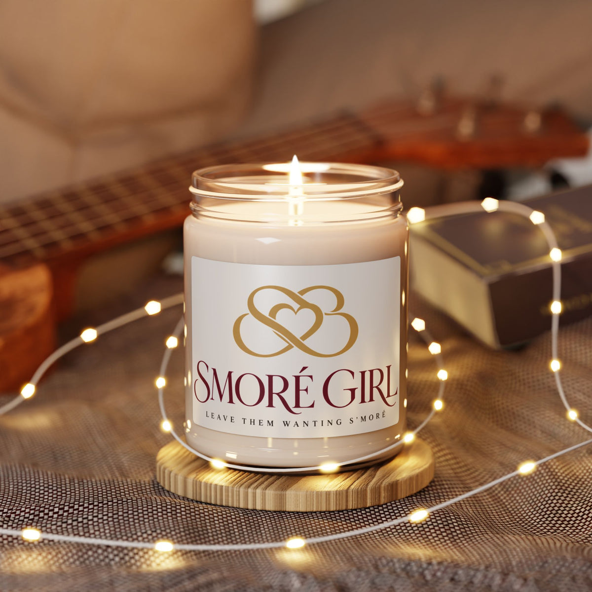 Smore Girl Scented Soy Candle 9oz – Gourmet Toasted Marshmallow Candle