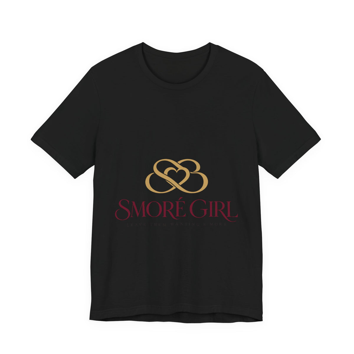 Smore Girl Graphic Tee — Elegant Gold Heart Logo T‑Shirt