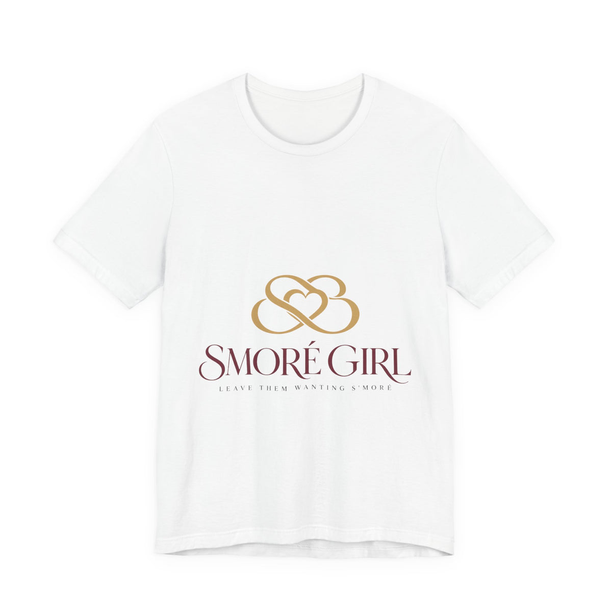 Smore Girl Graphic Tee — Elegant Gold Heart Logo T‑Shirt