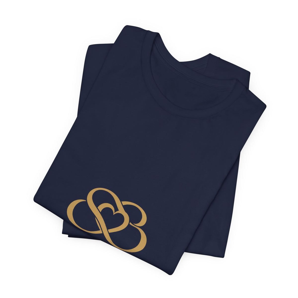Smore Girl Graphic Tee — Elegant Gold Heart Logo T‑Shirt