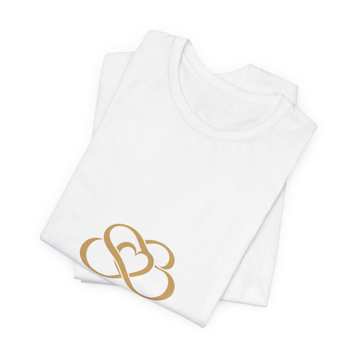 Smore Girl Graphic Tee — Elegant Gold Heart Logo T‑Shirt