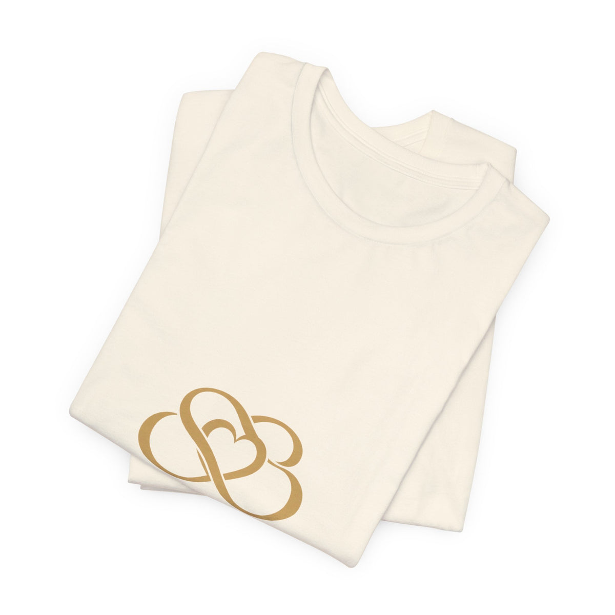 Smore Girl Graphic Tee — Elegant Gold Heart Logo T‑Shirt
