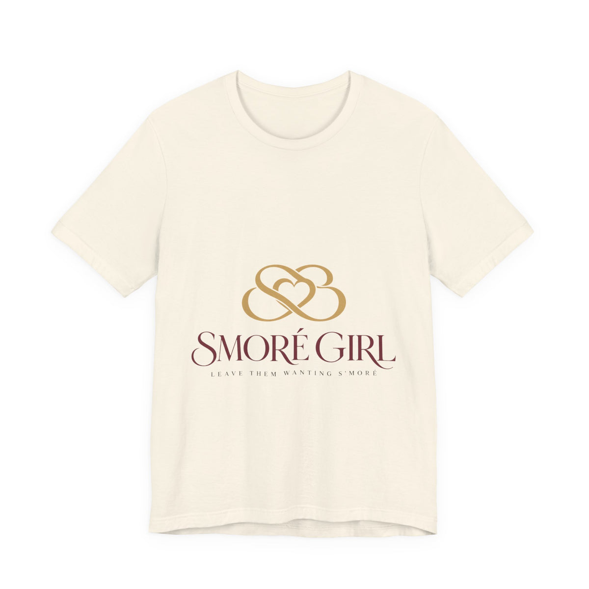 Smore Girl Graphic Tee — Elegant Gold Heart Logo T‑Shirt