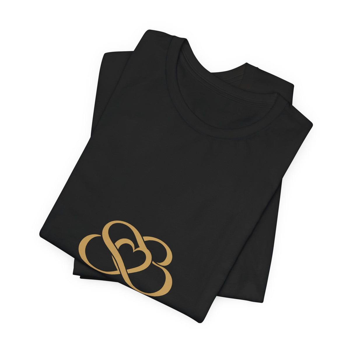 Smore Girl Graphic Tee — Elegant Gold Heart Logo T‑Shirt