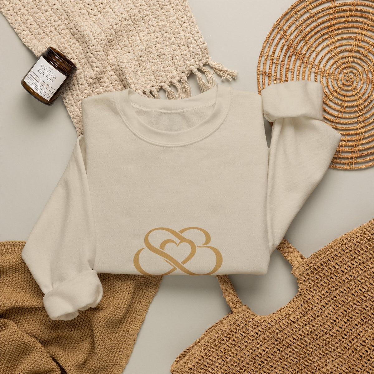 Sweatshirt — Smore Girl Logo Crewneck (Gold Heart Emblem)