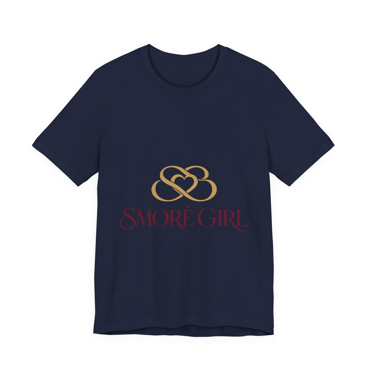 Smore Girl Graphic Tee — Elegant Gold Heart Logo T‑Shirt
