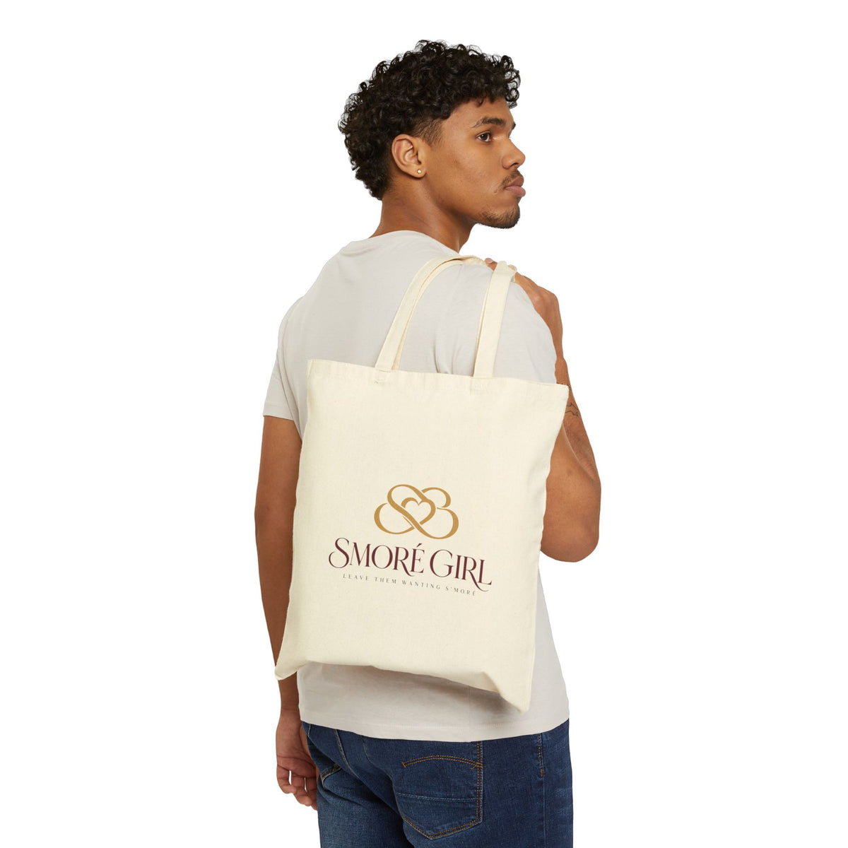 Tote Bag — SMORE GIRL Logo Cotton Canvas Tote