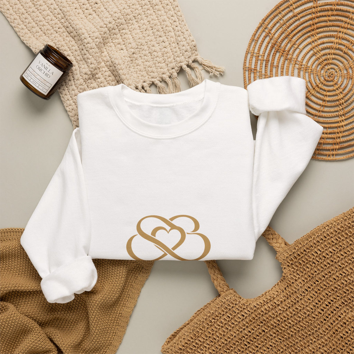 Sweatshirt — Smore Girl Logo Crewneck (Gold Heart Emblem)
